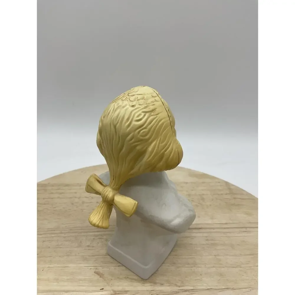 Vintage Avon Colonial Man‎ Bust Cologne Bottle White Gold Figurine Decor